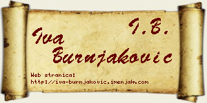 Iva Burnjaković vizit kartica